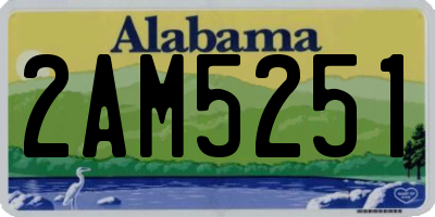 AL license plate 2AM5251