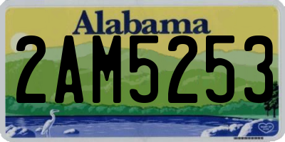 AL license plate 2AM5253