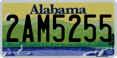 AL license plate 2AM5255