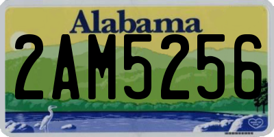 AL license plate 2AM5256