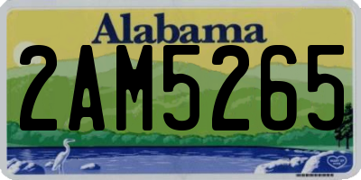 AL license plate 2AM5265