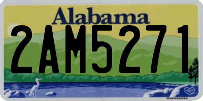 AL license plate 2AM5271