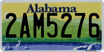 AL license plate 2AM5276