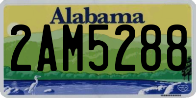AL license plate 2AM5288