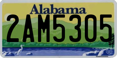 AL license plate 2AM5305