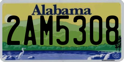 AL license plate 2AM5308