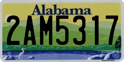 AL license plate 2AM5317
