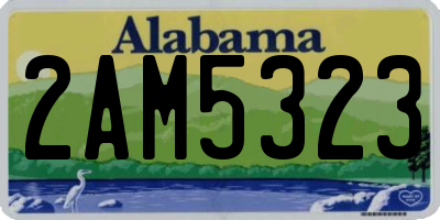 AL license plate 2AM5323