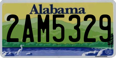 AL license plate 2AM5329