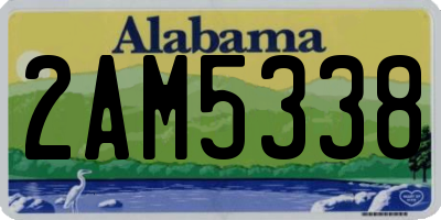 AL license plate 2AM5338