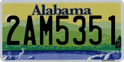 AL license plate 2AM5351