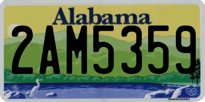 AL license plate 2AM5359