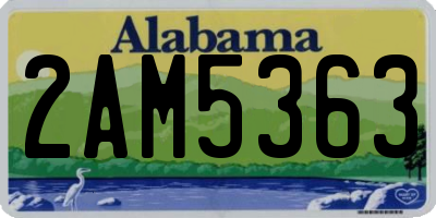 AL license plate 2AM5363