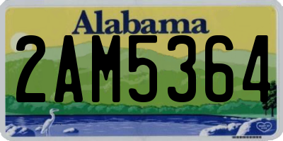 AL license plate 2AM5364
