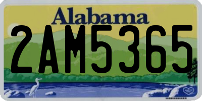 AL license plate 2AM5365