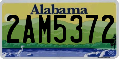 AL license plate 2AM5372