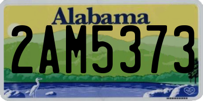AL license plate 2AM5373