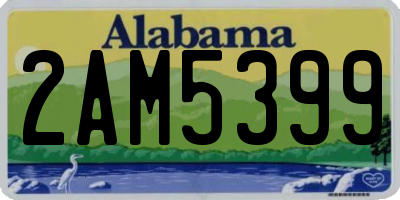 AL license plate 2AM5399