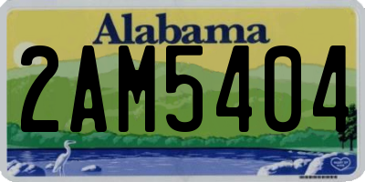 AL license plate 2AM5404