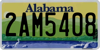 AL license plate 2AM5408