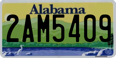 AL license plate 2AM5409