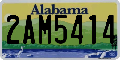 AL license plate 2AM5414