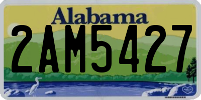 AL license plate 2AM5427