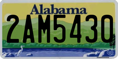 AL license plate 2AM5430