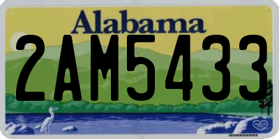 AL license plate 2AM5433