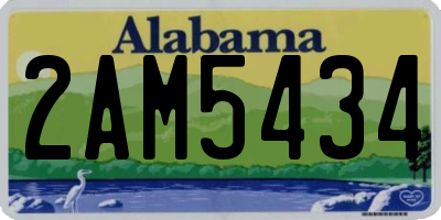 AL license plate 2AM5434