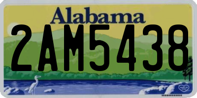 AL license plate 2AM5438