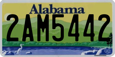 AL license plate 2AM5442