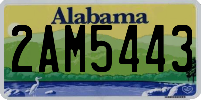 AL license plate 2AM5443
