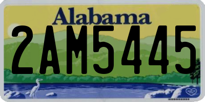 AL license plate 2AM5445