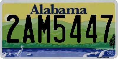 AL license plate 2AM5447