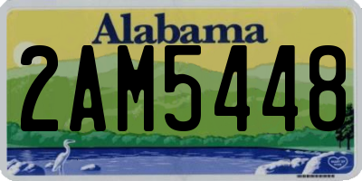 AL license plate 2AM5448