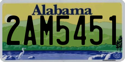 AL license plate 2AM5451