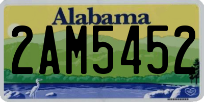 AL license plate 2AM5452