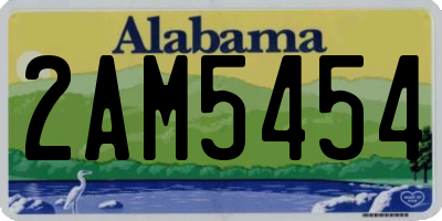 AL license plate 2AM5454
