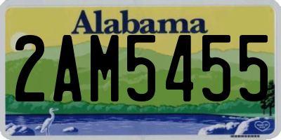 AL license plate 2AM5455