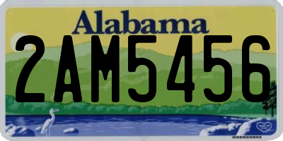 AL license plate 2AM5456