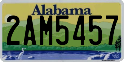 AL license plate 2AM5457
