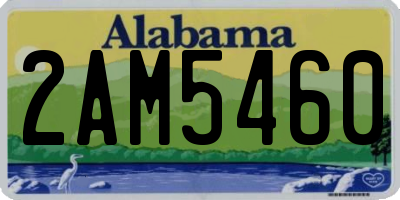 AL license plate 2AM5460