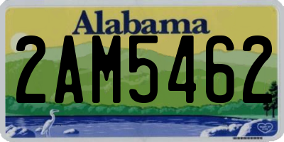 AL license plate 2AM5462