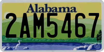 AL license plate 2AM5467