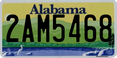 AL license plate 2AM5468