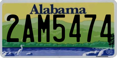 AL license plate 2AM5474