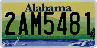 AL license plate 2AM5481