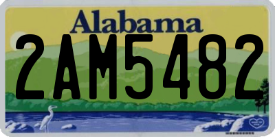 AL license plate 2AM5482