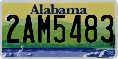 AL license plate 2AM5483
